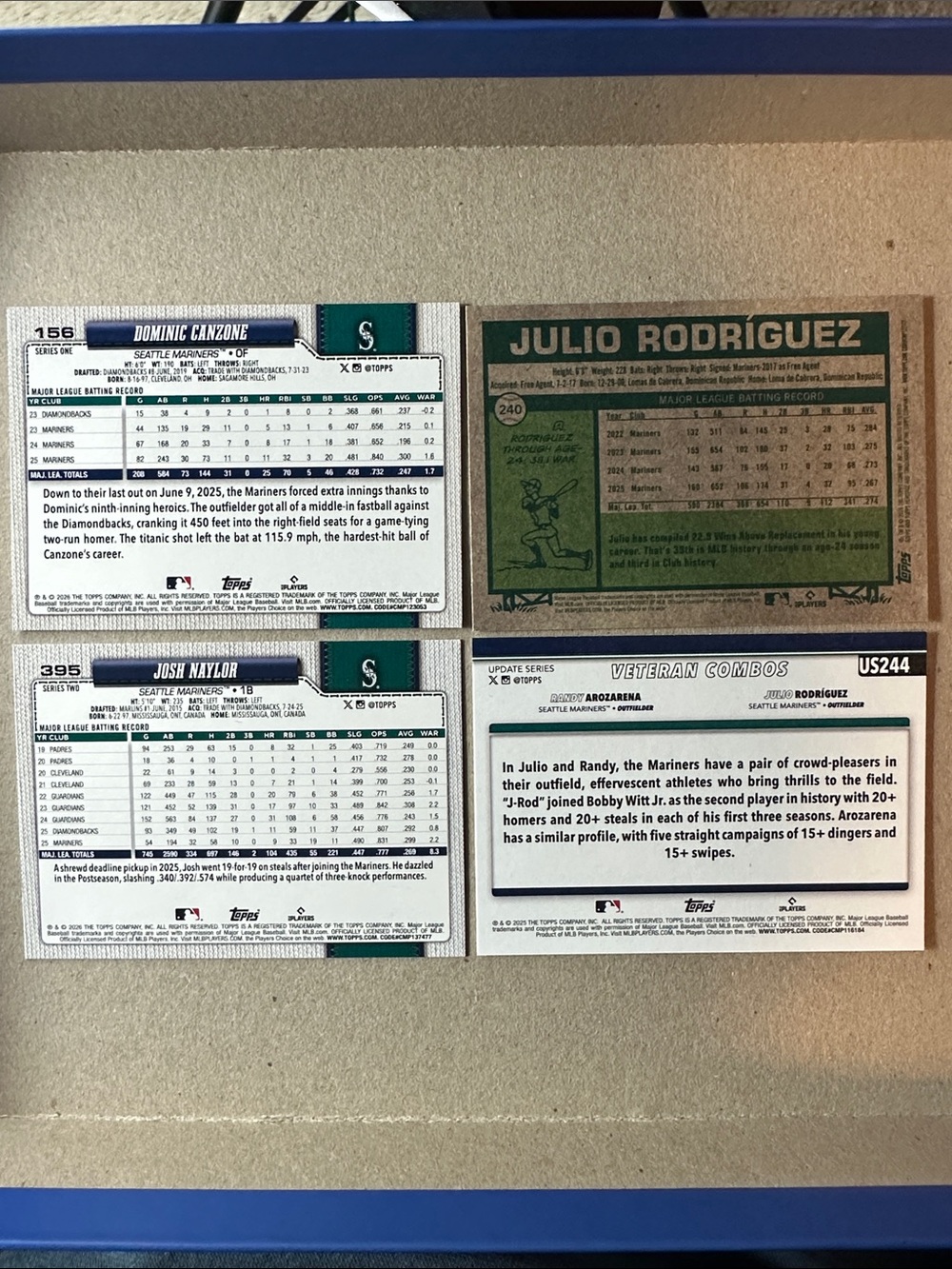 3 Cole Young Rookies + Cal Raleigh/Julio Rodriguez/Naylor Mariners lot of 19 - Picture 11 of 15